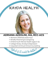 Book an Appointment with Adriana Azzolini at Adriana Azzolini, RCC-ACS - 202-2700 Barnet Hwy, COQUITLAM - KAYDA HEALTH