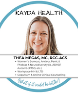 Book an Appointment with Thea Megas at Thea Megas, RCC-ACS - 202- 2700 Barnet Hwy, COQUITLAM - KAYDA HEALTH
